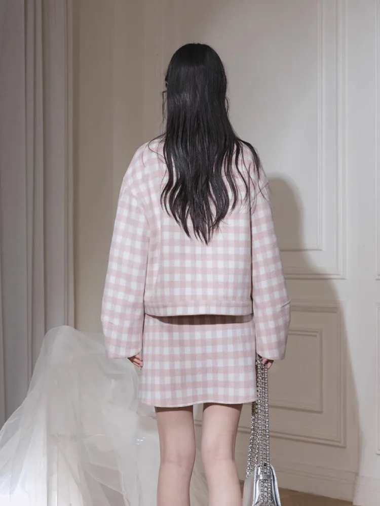 Plaid jacket   skirt【s0000007221】