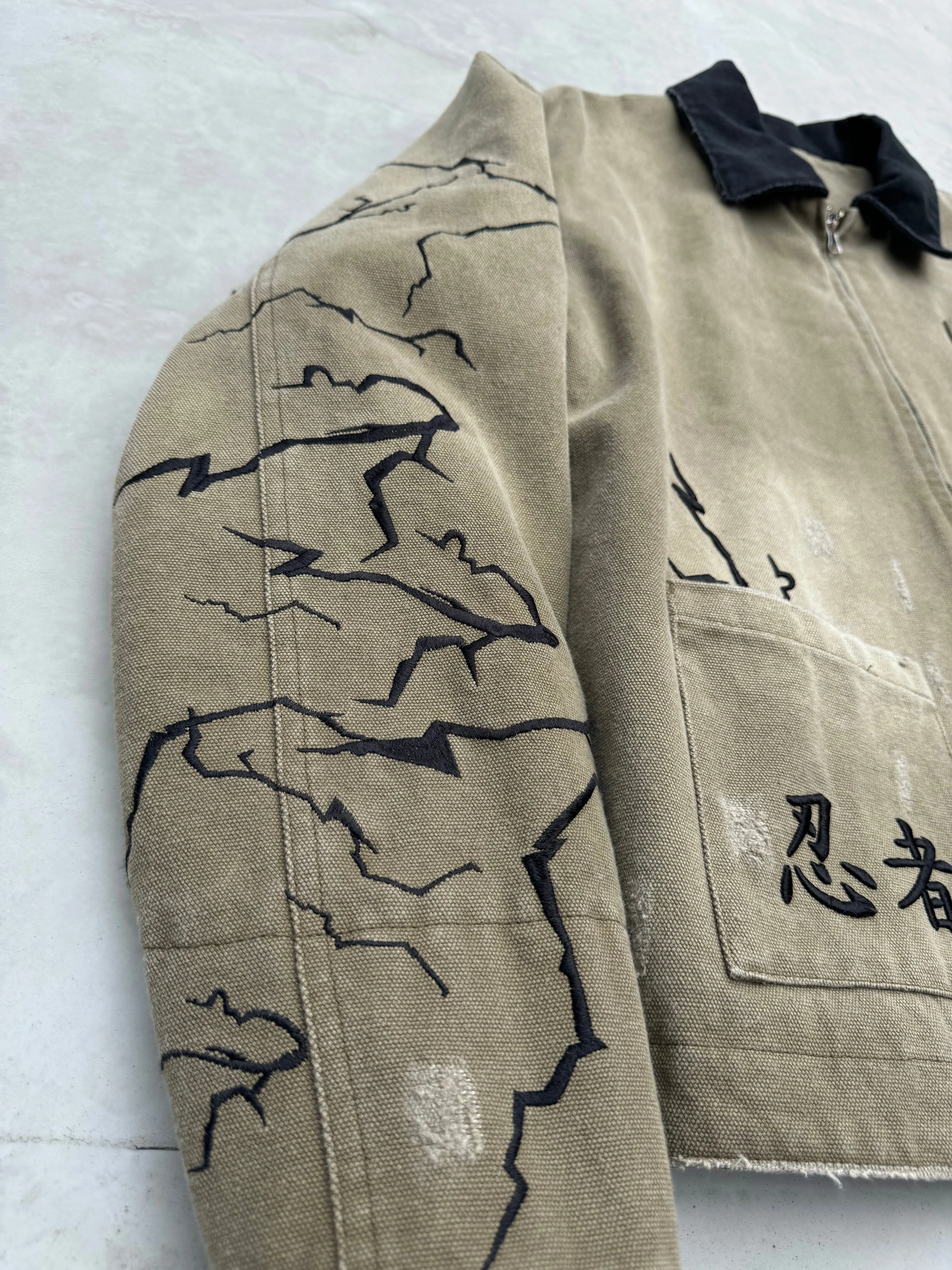 Mint Green Khaki Workwear Jacket - Stylish, Durable, and Functional