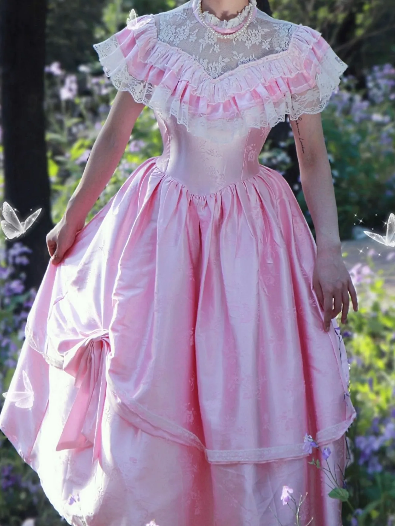 Princess Royal Pink Satin Dress