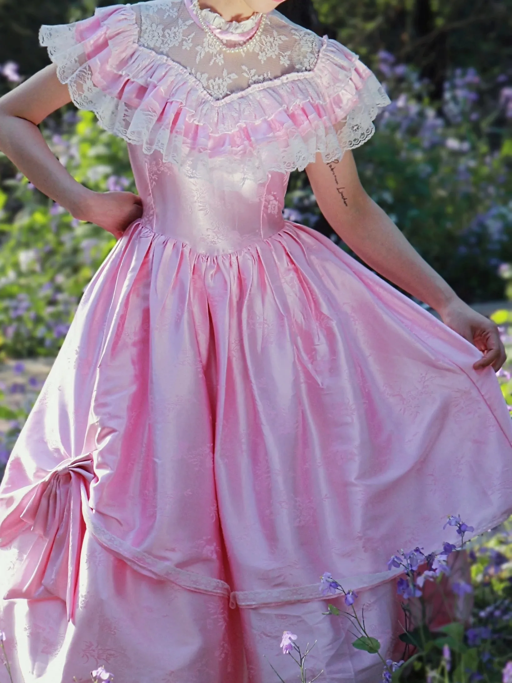 Princess Royal Pink Satin Dress