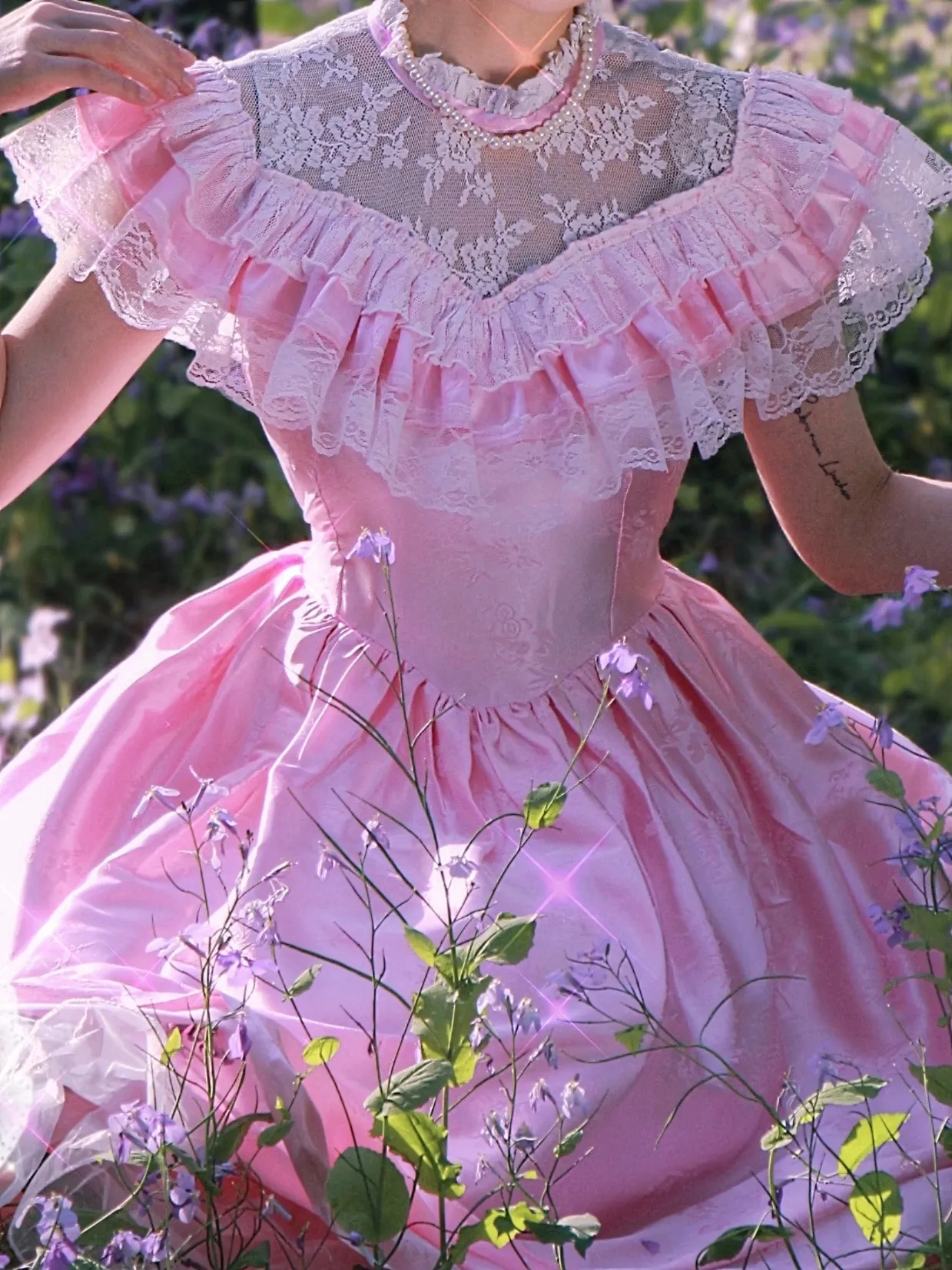 Princess Royal Pink Satin Dress