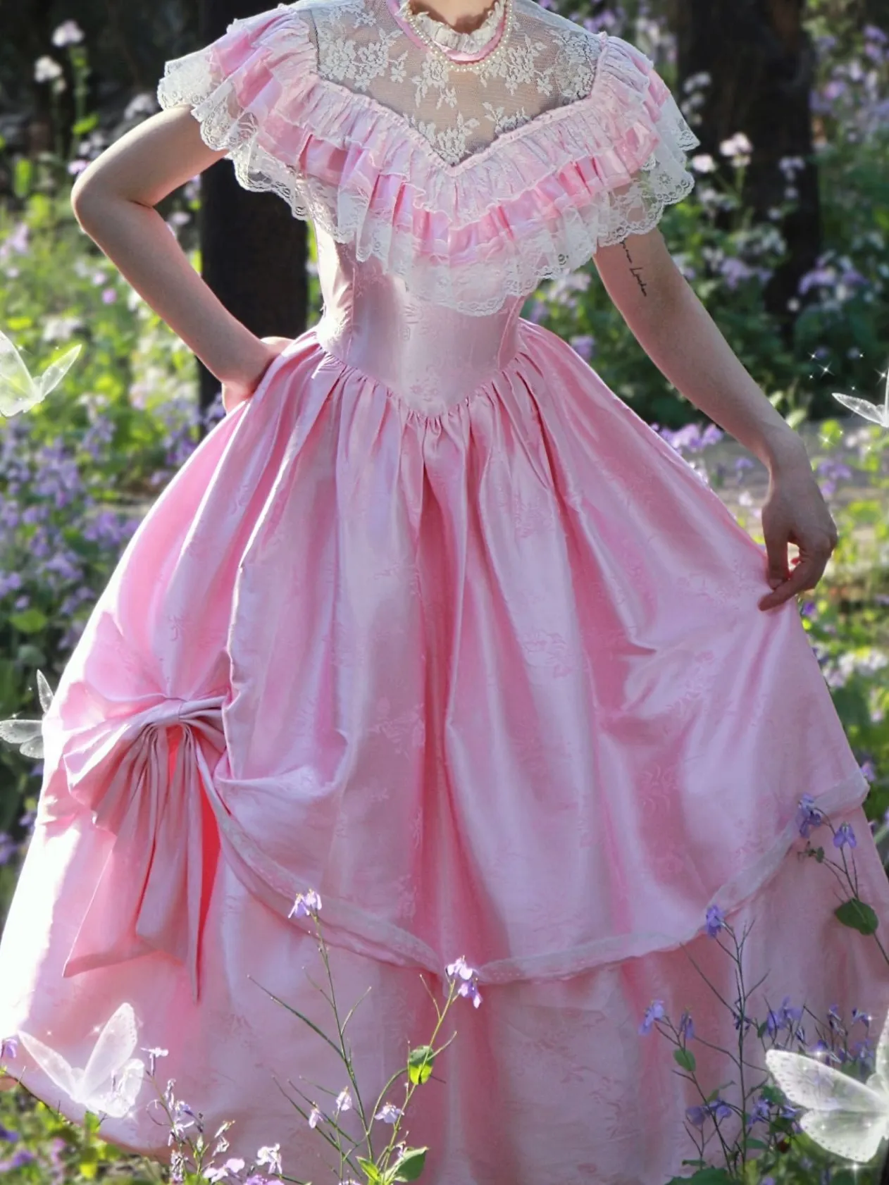 Princess Royal Pink Satin Dress