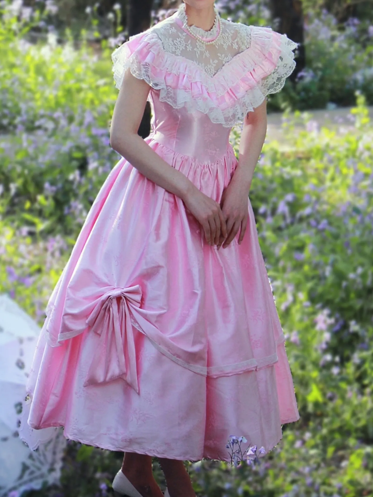 Princess Royal Pink Satin Dress
