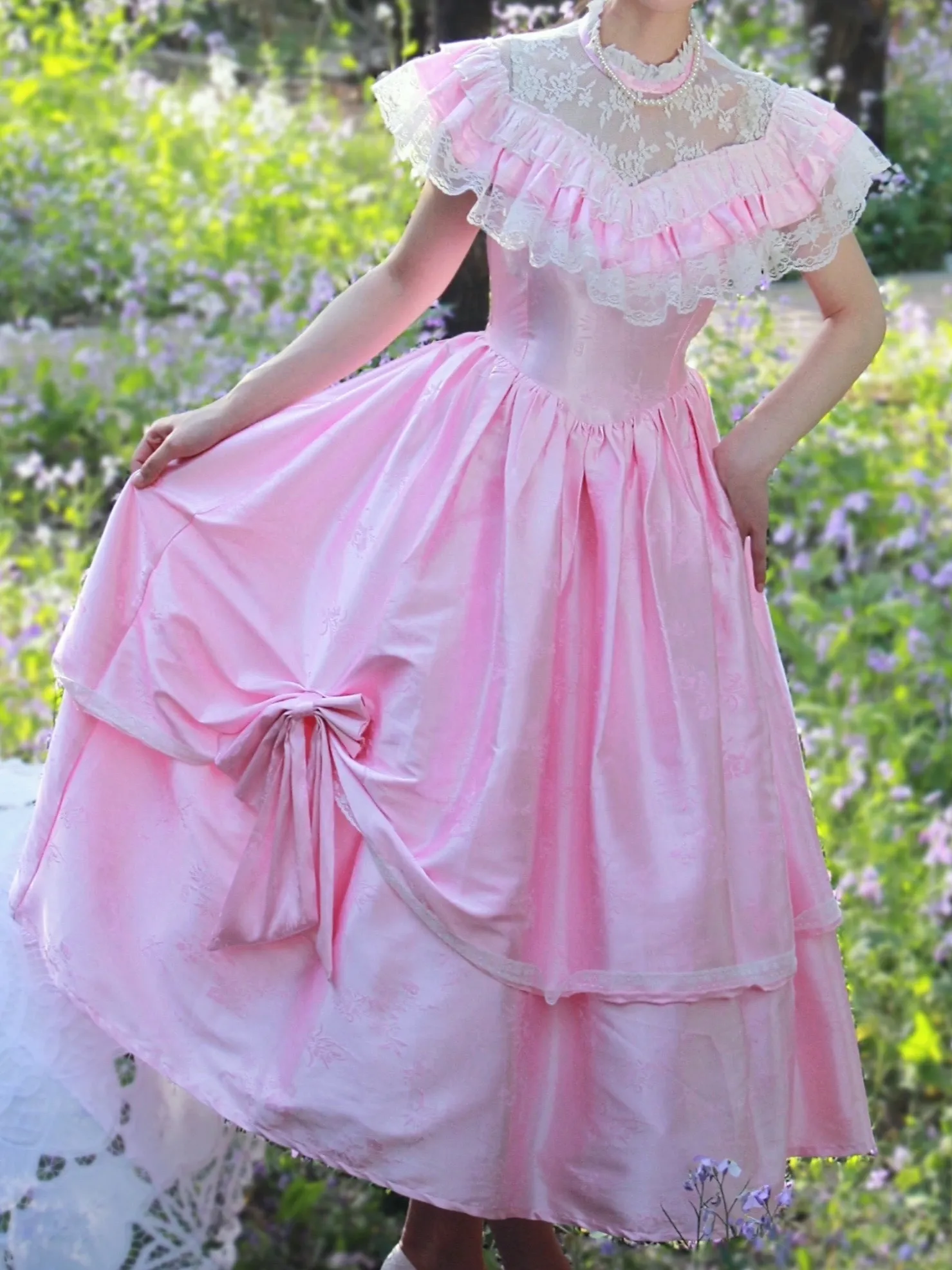 Princess Royal Pink Satin Dress