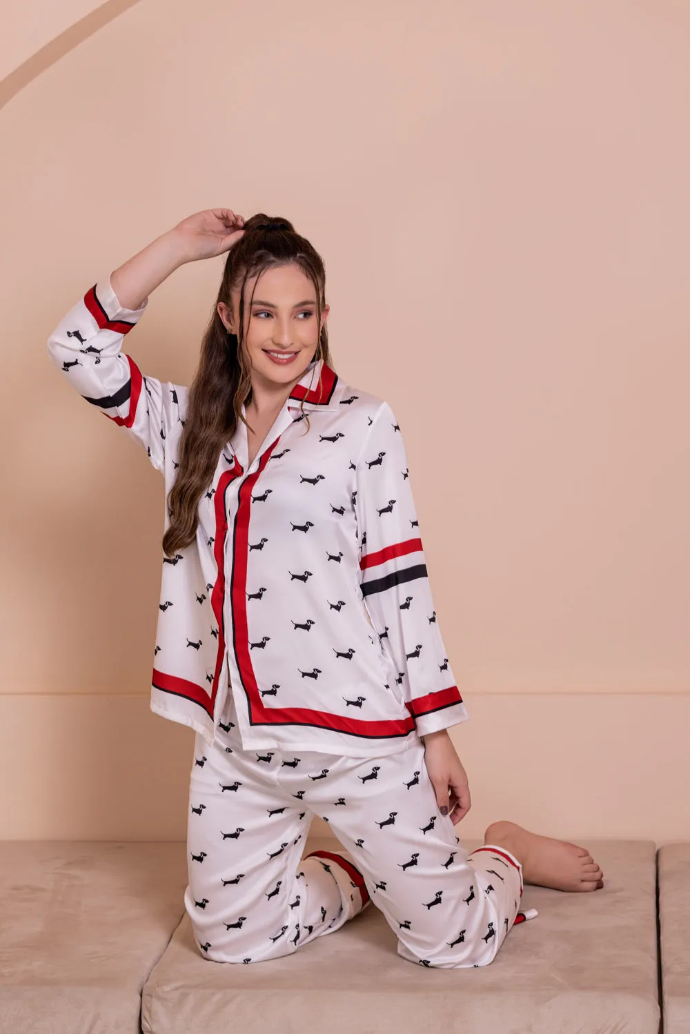 Printed Satin co-ord set