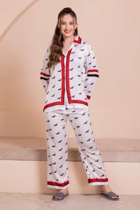 Printed Satin co-ord set