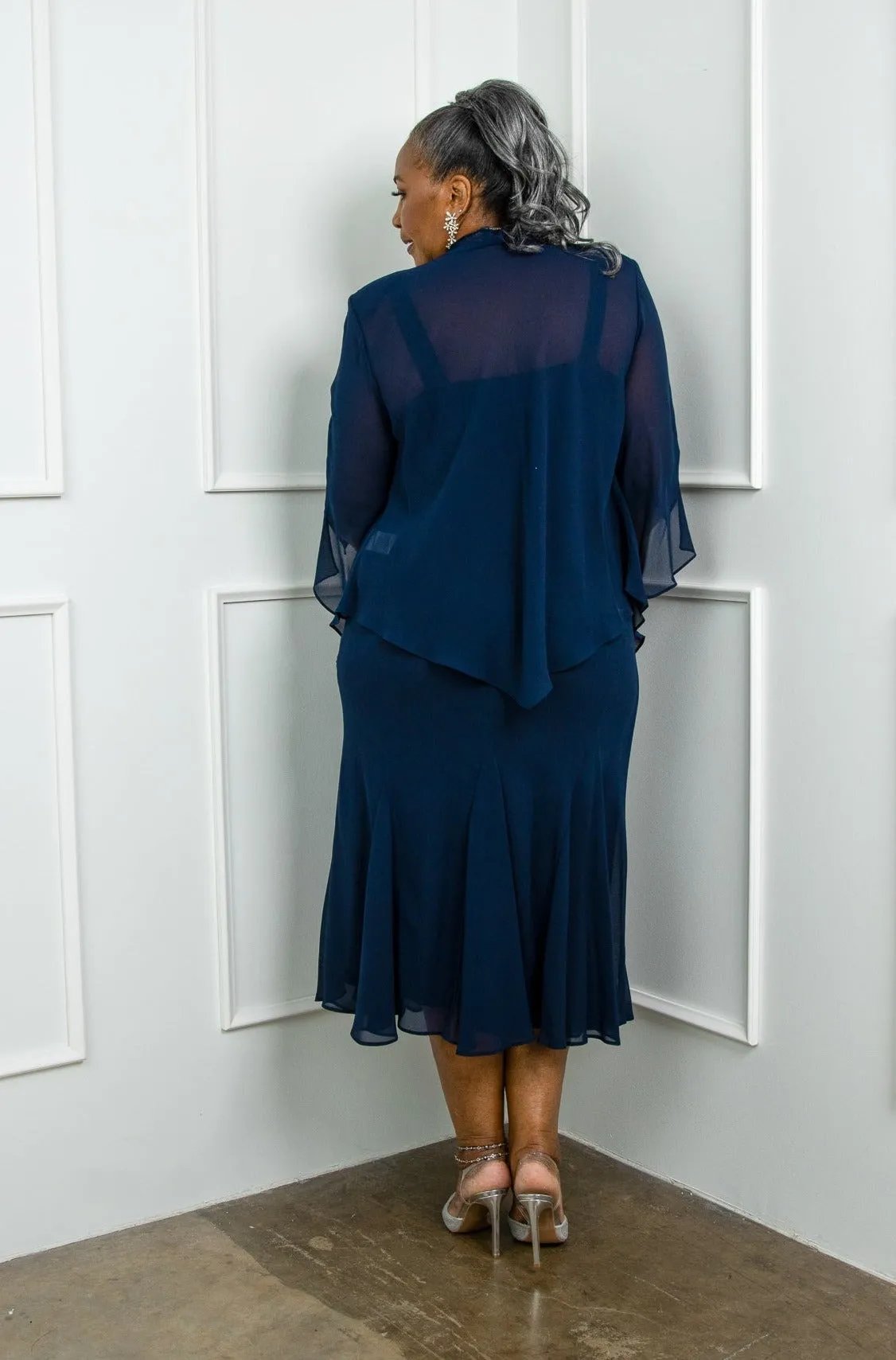 R&M Richards Women's Plus Size Beaded Jacket Dress - Mother of the Bride Dresses