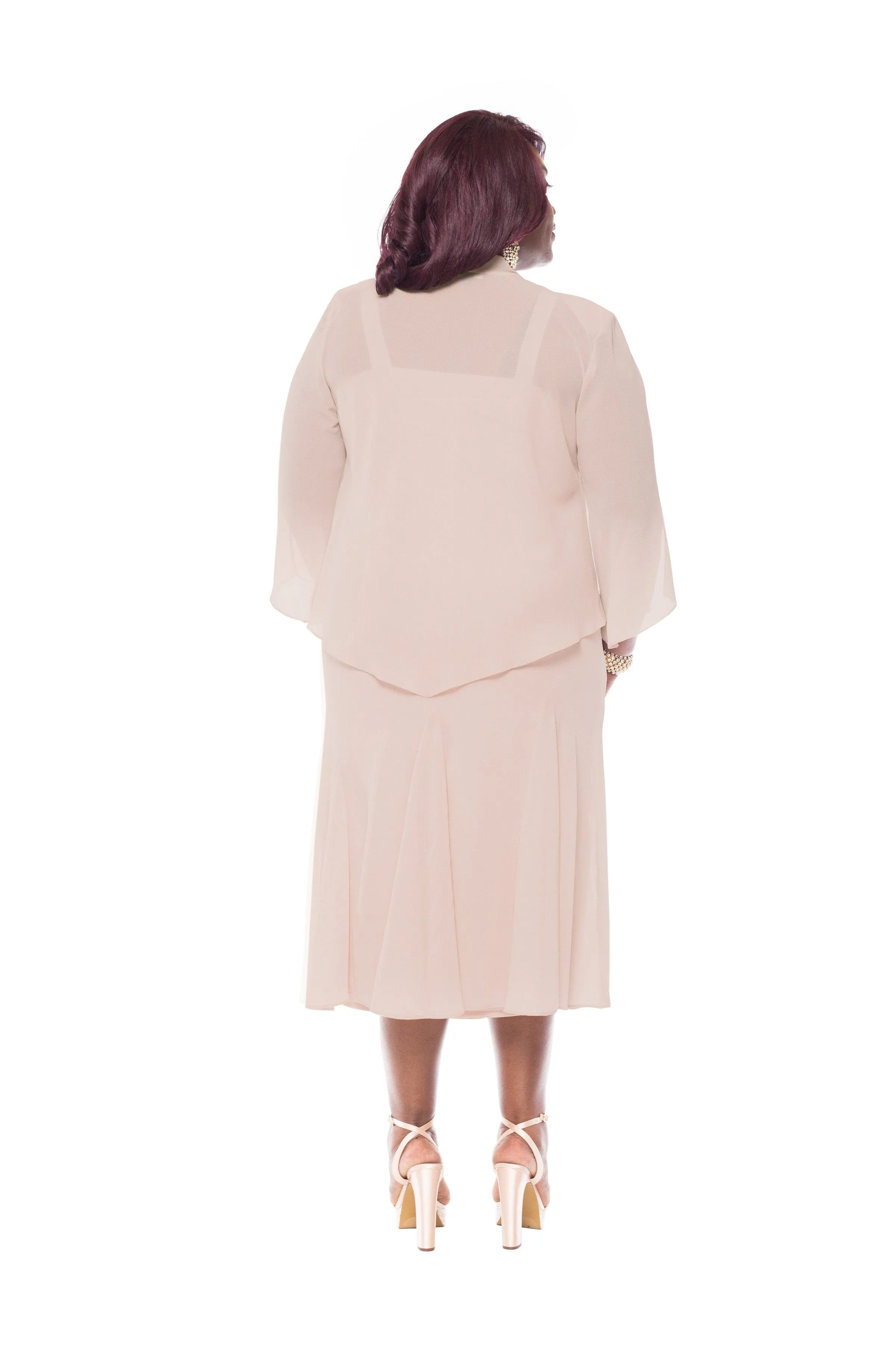 R&M Richards Women's Plus Size Beaded Jacket Dress - Mother of the Bride Dresses