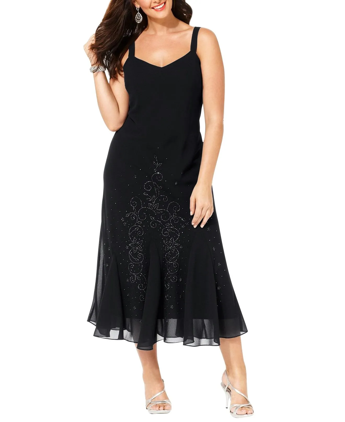 R&M Richards Women's Plus Size Beaded Jacket Dress - Mother of the Bride Dresses