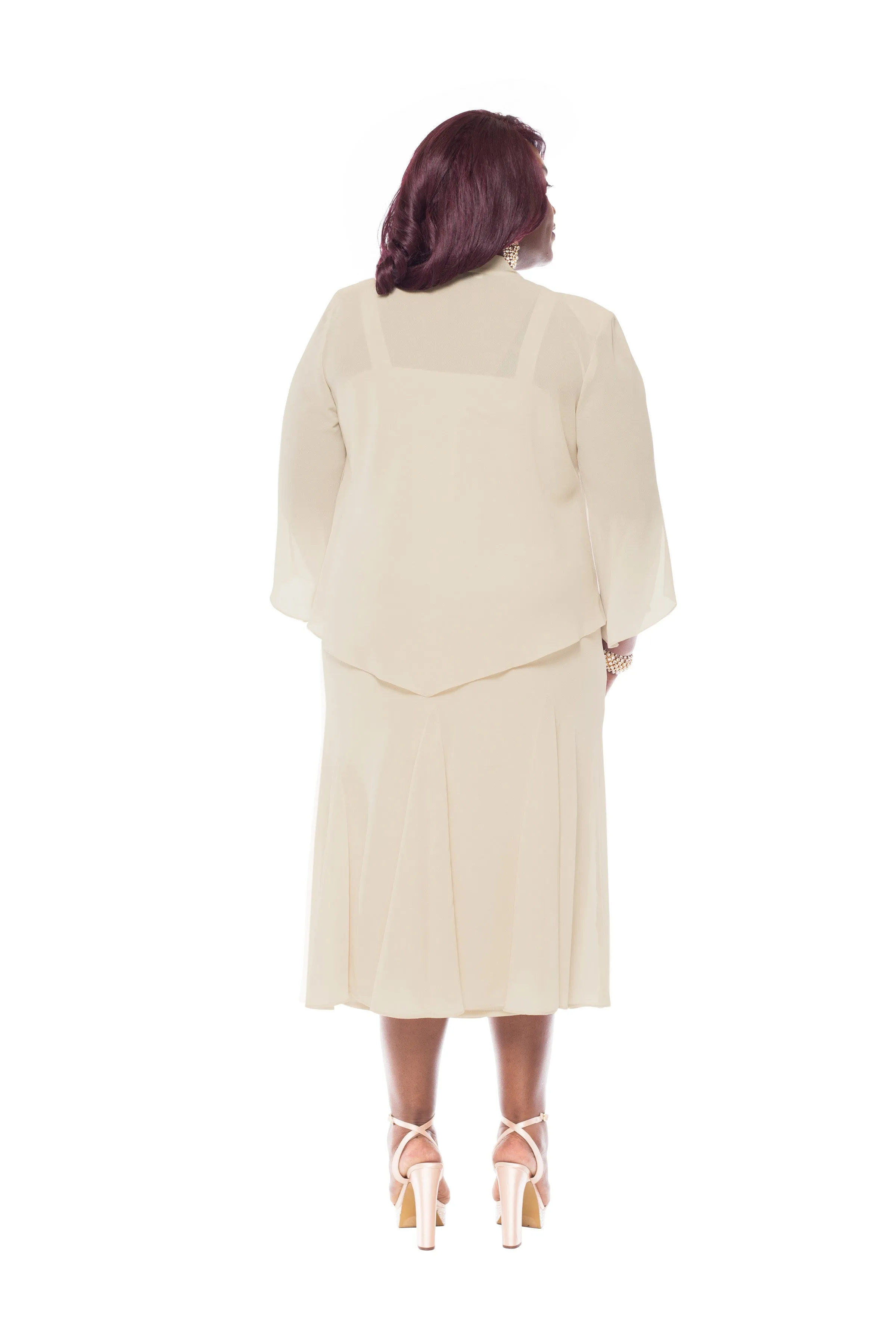 R&M Richards Women's Plus Size Beaded Jacket Dress - Mother of the Bride Dresses