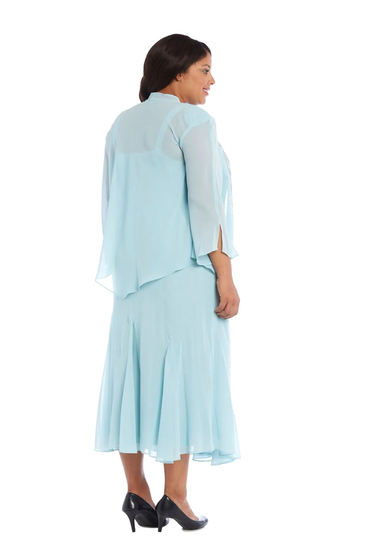R&M Richards Women's Plus Size Beaded Jacket Dress - Mother of the Bride Dresses