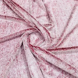 Red White Solid Fur Fabric 17