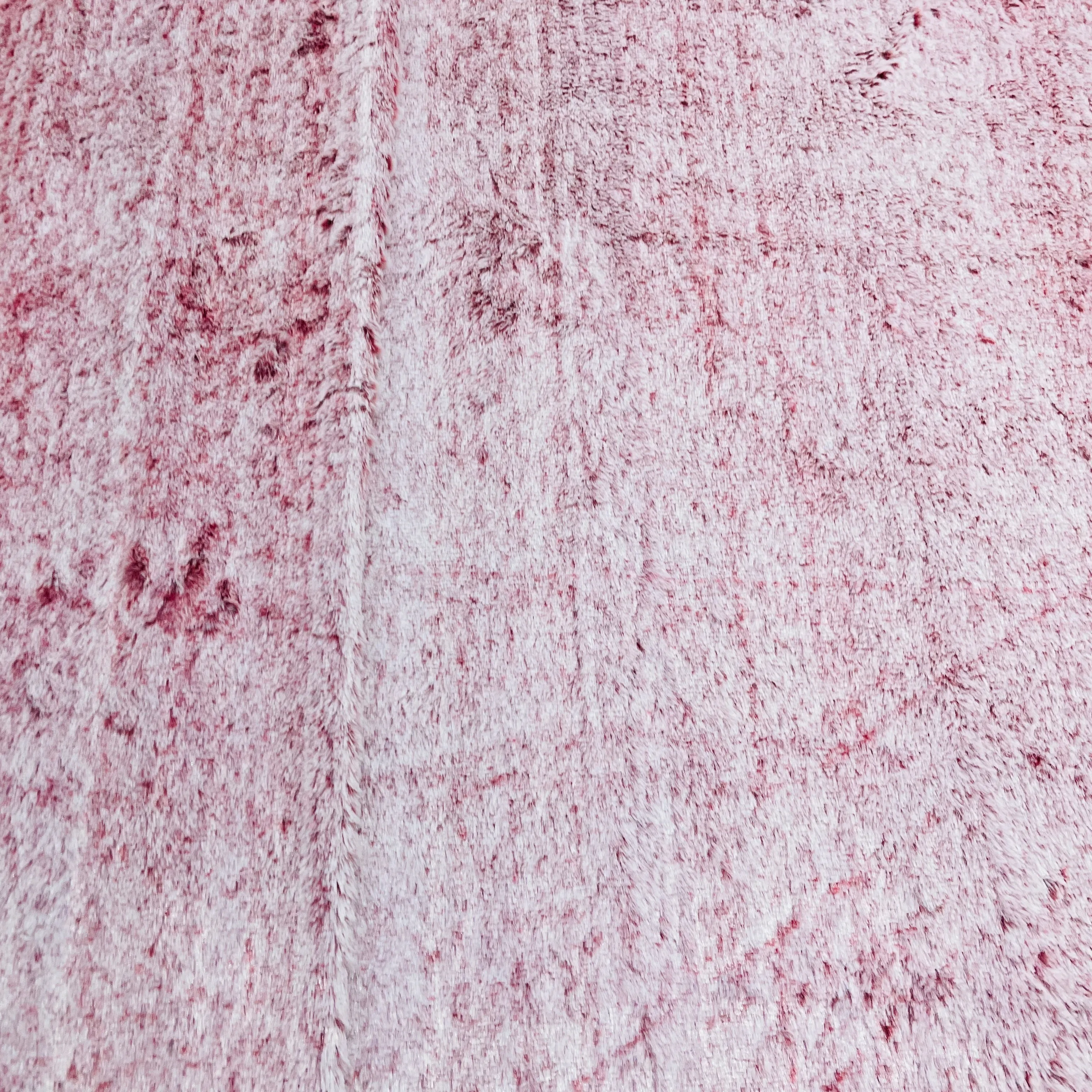 Red White Solid Fur Fabric 17