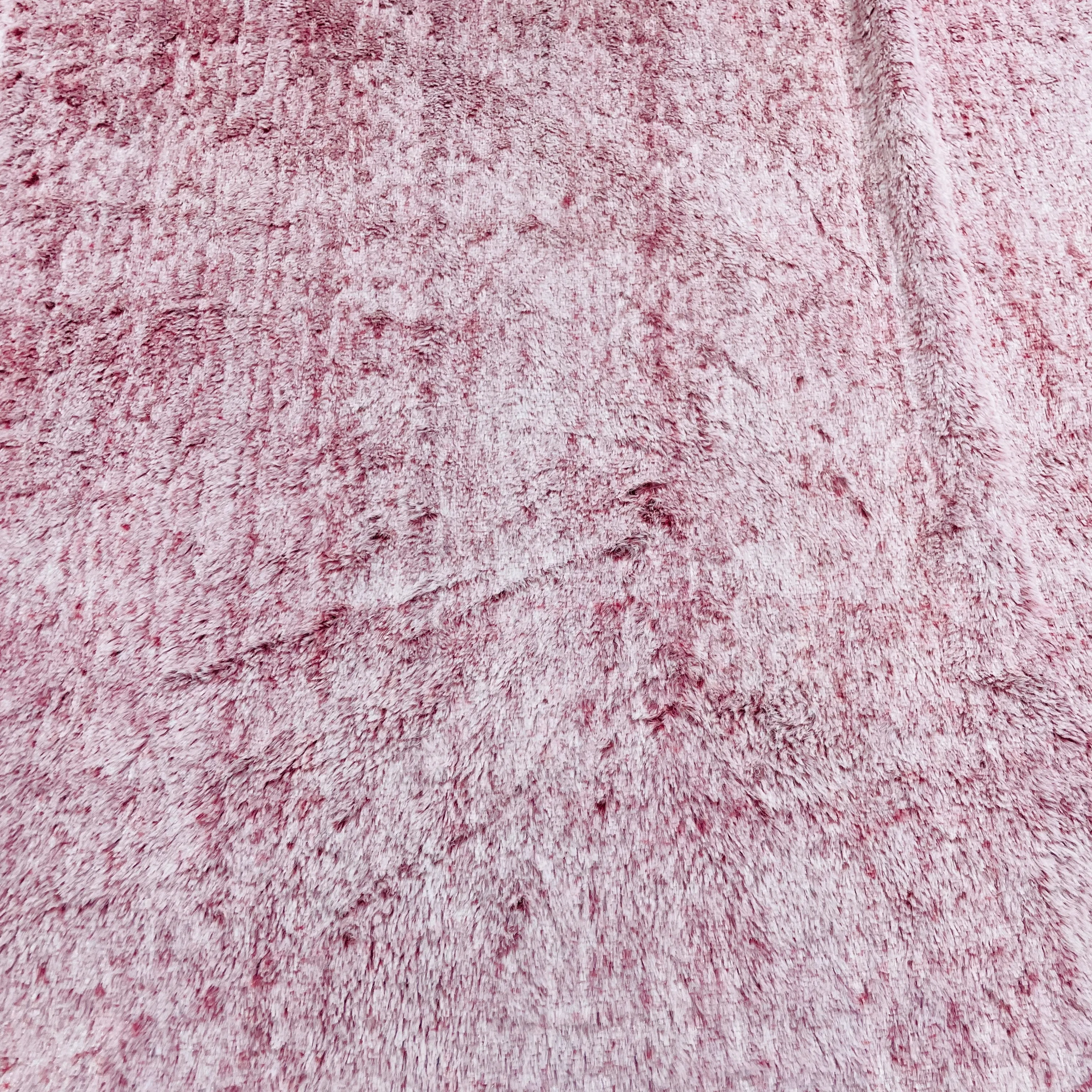 Red White Solid Fur Fabric 17