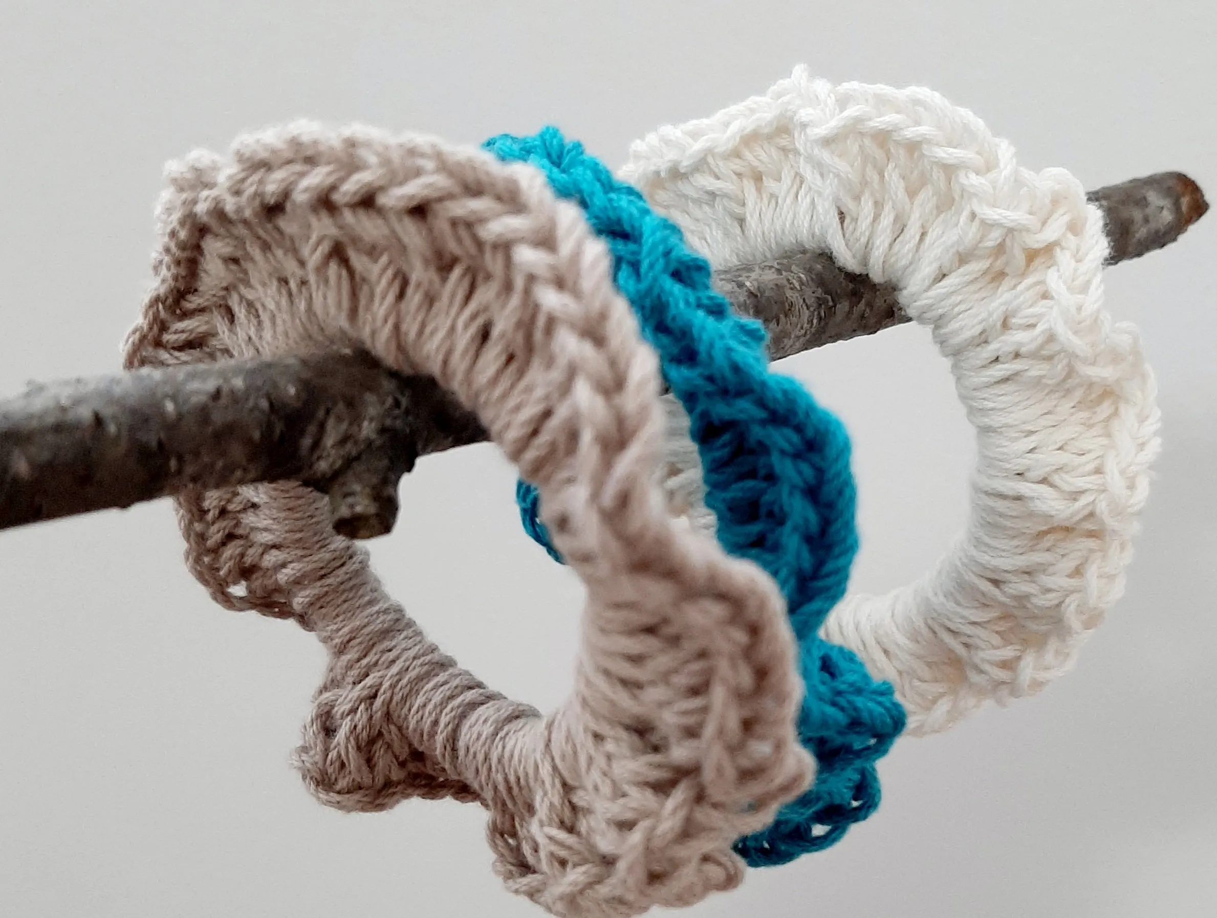 Soft Handmade Scrunchies - Crochet Hair Ties