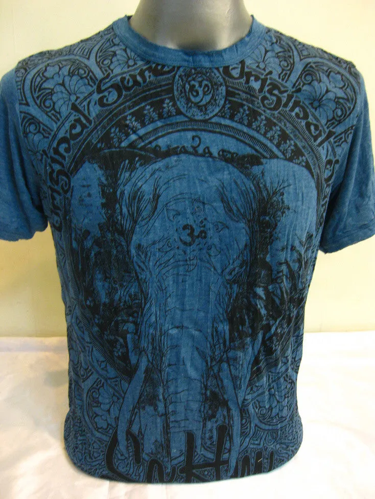 Sure Design Men's Wild Elephant T-Shirt Denim Blue