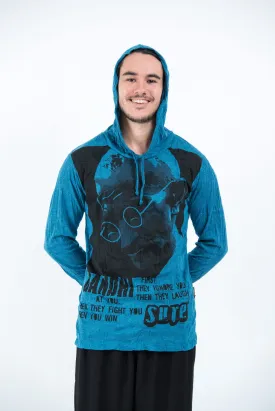 Sure Design Unisex Gandhi Hoodie Denim Blue