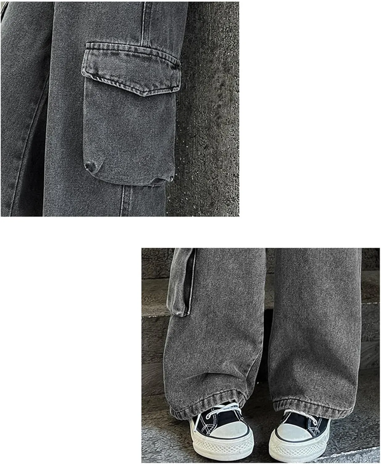 Teen Girls Wide Leg Jeans Baggy Heart Embroidery Elastic High Waist Denim Pants Vintage Y2k Streetwear Aesthetic Teen Clothes