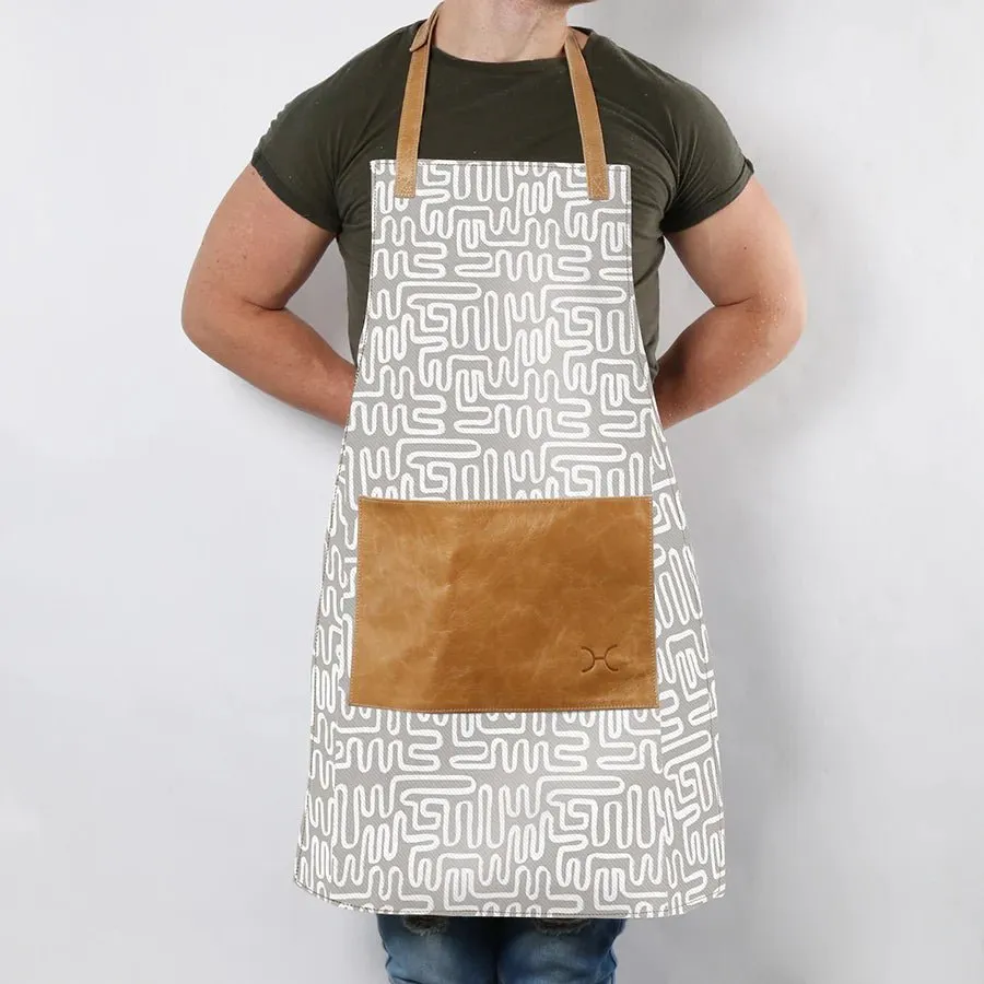 Thandana Laminated Fabric with Leather Pouch Apron | New Designs