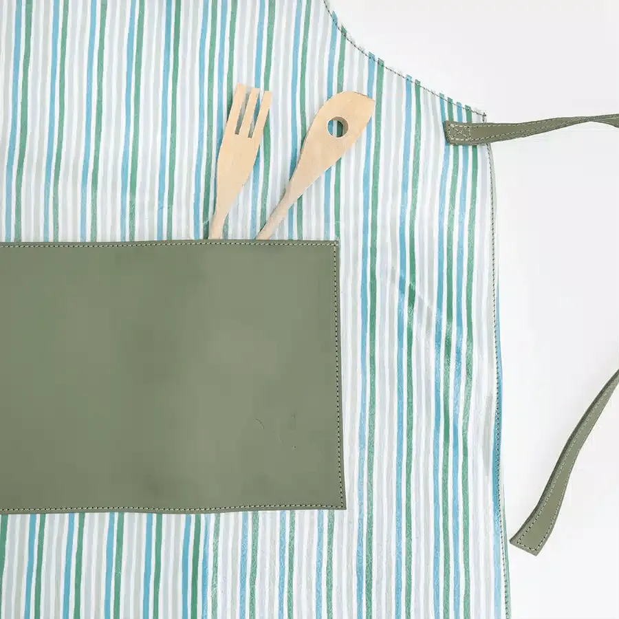 Thandana Laminated Fabric with Leather Pouch Apron | New Designs