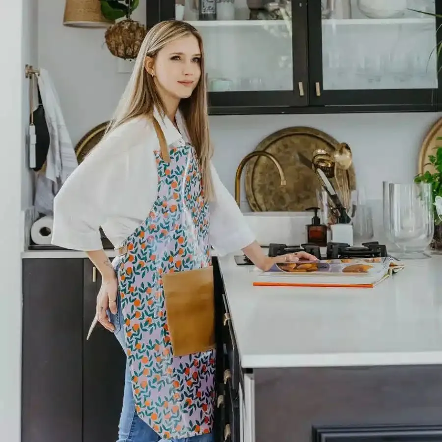 Thandana Laminated Fabric with Leather Pouch Apron | New Designs
