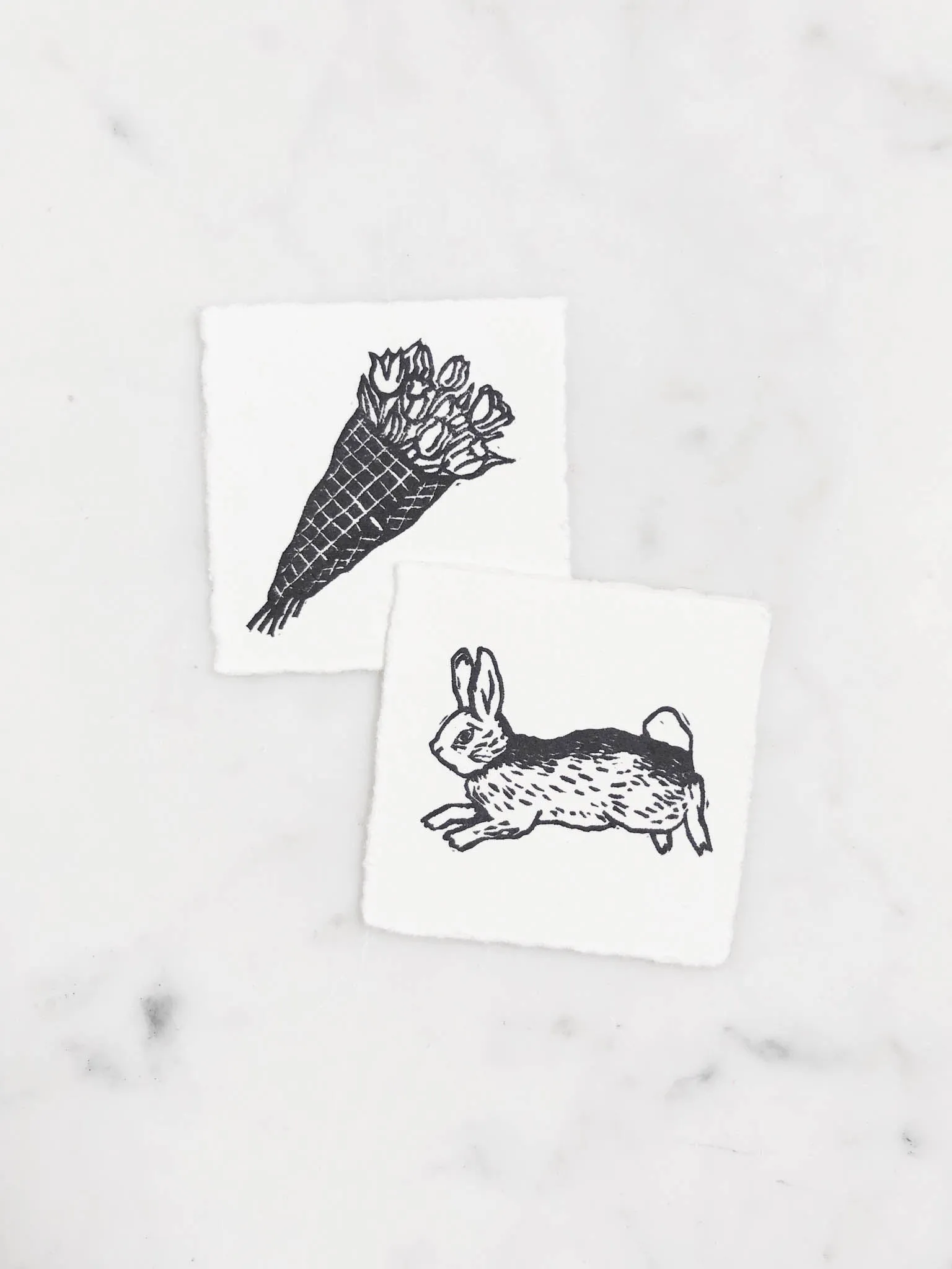 Tiny Nature Linocuts by Hannah Mason