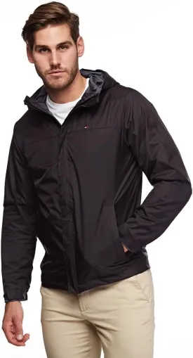 Tommy Hilfiger Men's Lightweight Breathable Waterproof Hooded Jacket