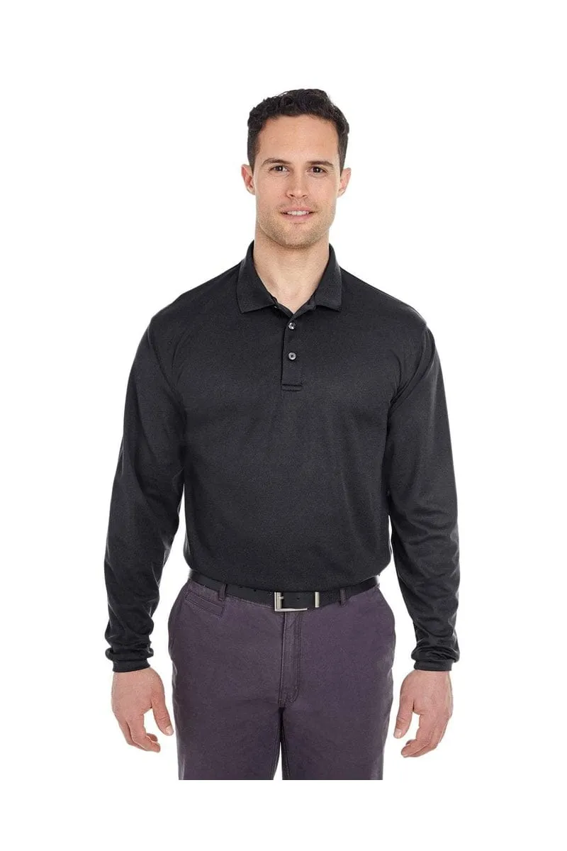 UltraClub 8210LS: Adult Cool & Dry Long-Sleeve Mesh Pique Polo