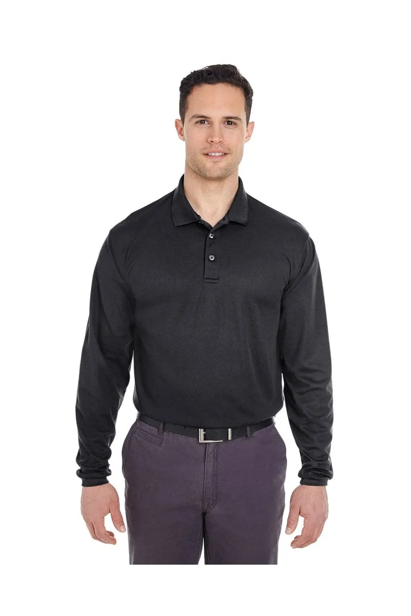 UltraClub 8210LS: Adult Cool & Dry Long-Sleeve Mesh Pique Polo