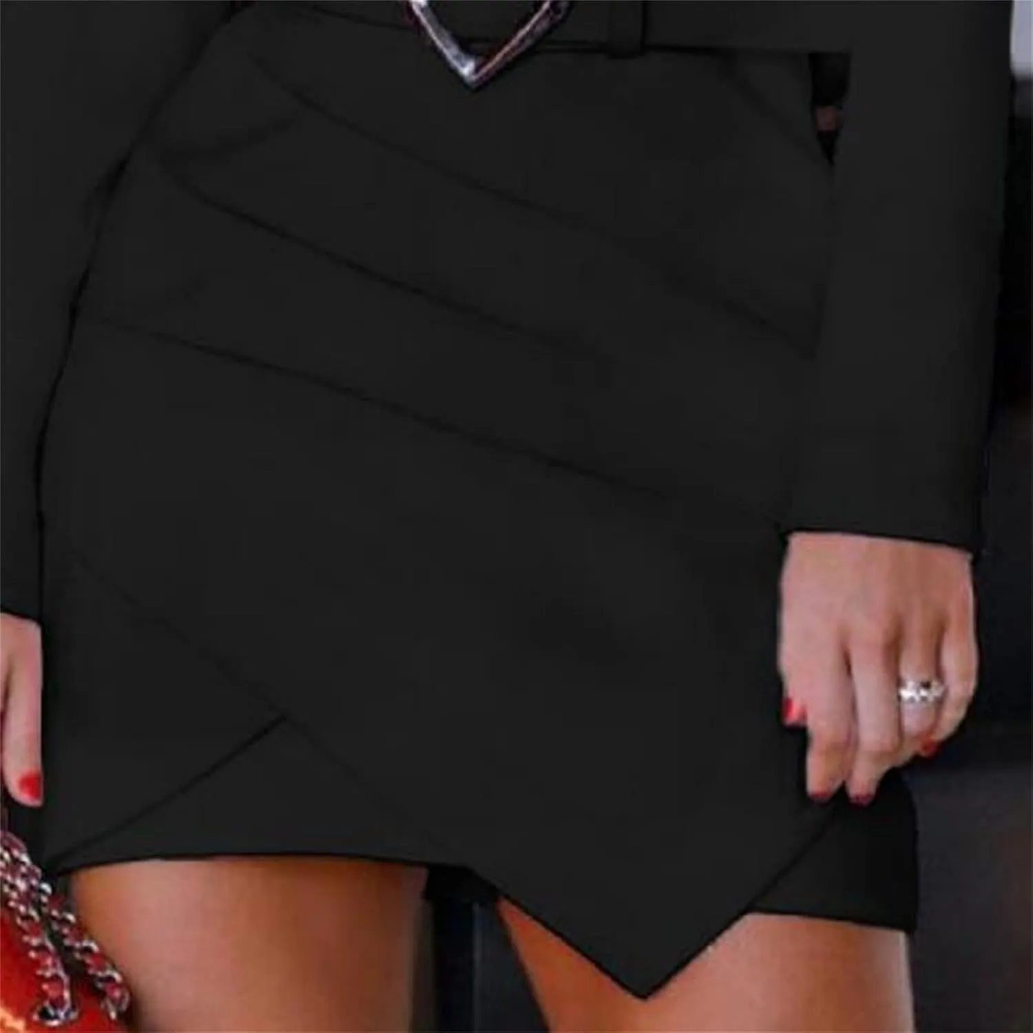 Women Suit Dress Fashion Bodycon Business Skirt Slim Hip Skirt Lapel Long Sleeve Casual Work Formal Dress Blazer