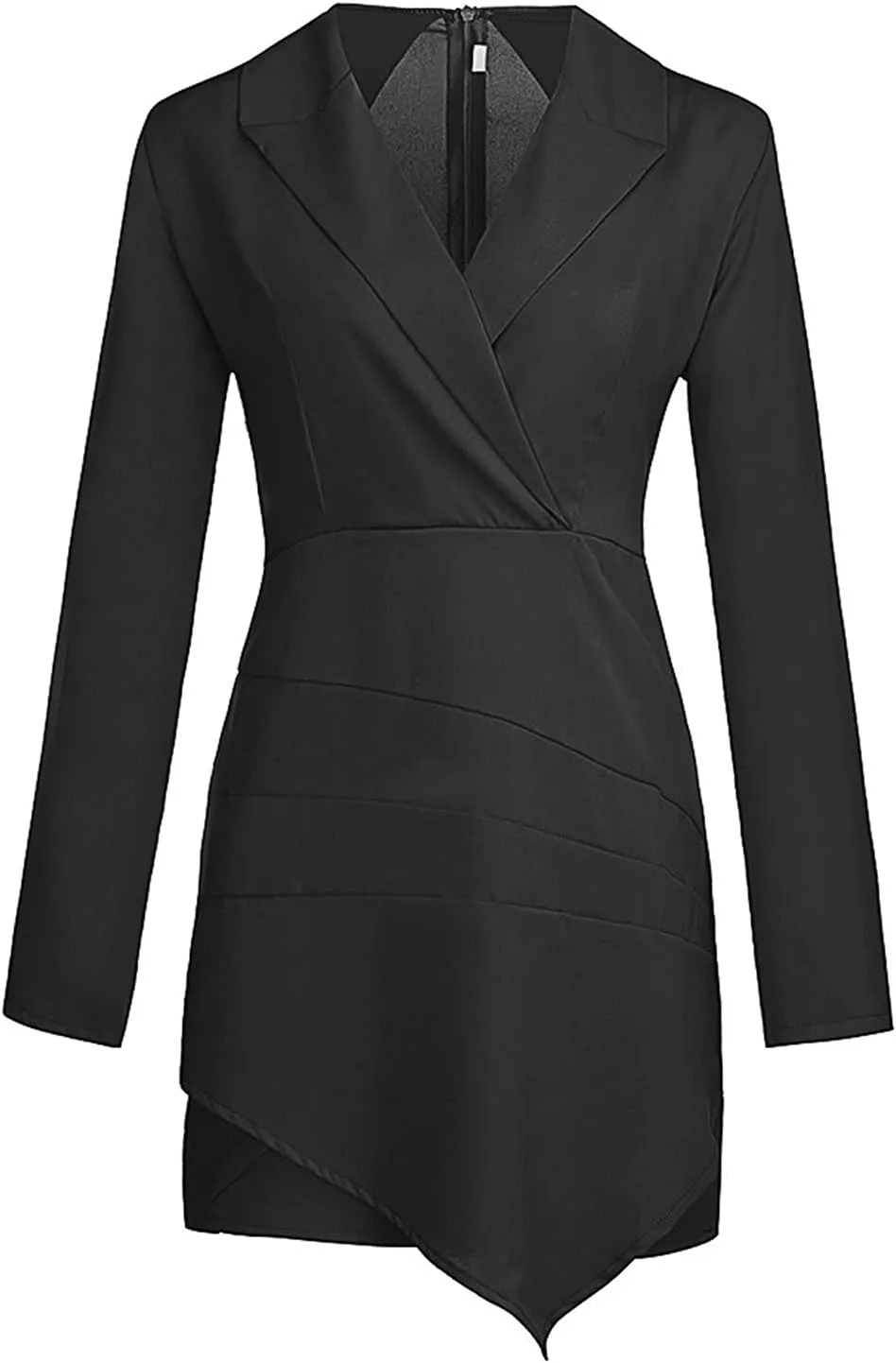 Women Suit Dress Fashion Bodycon Business Skirt Slim Hip Skirt Lapel Long Sleeve Casual Work Formal Dress Blazer