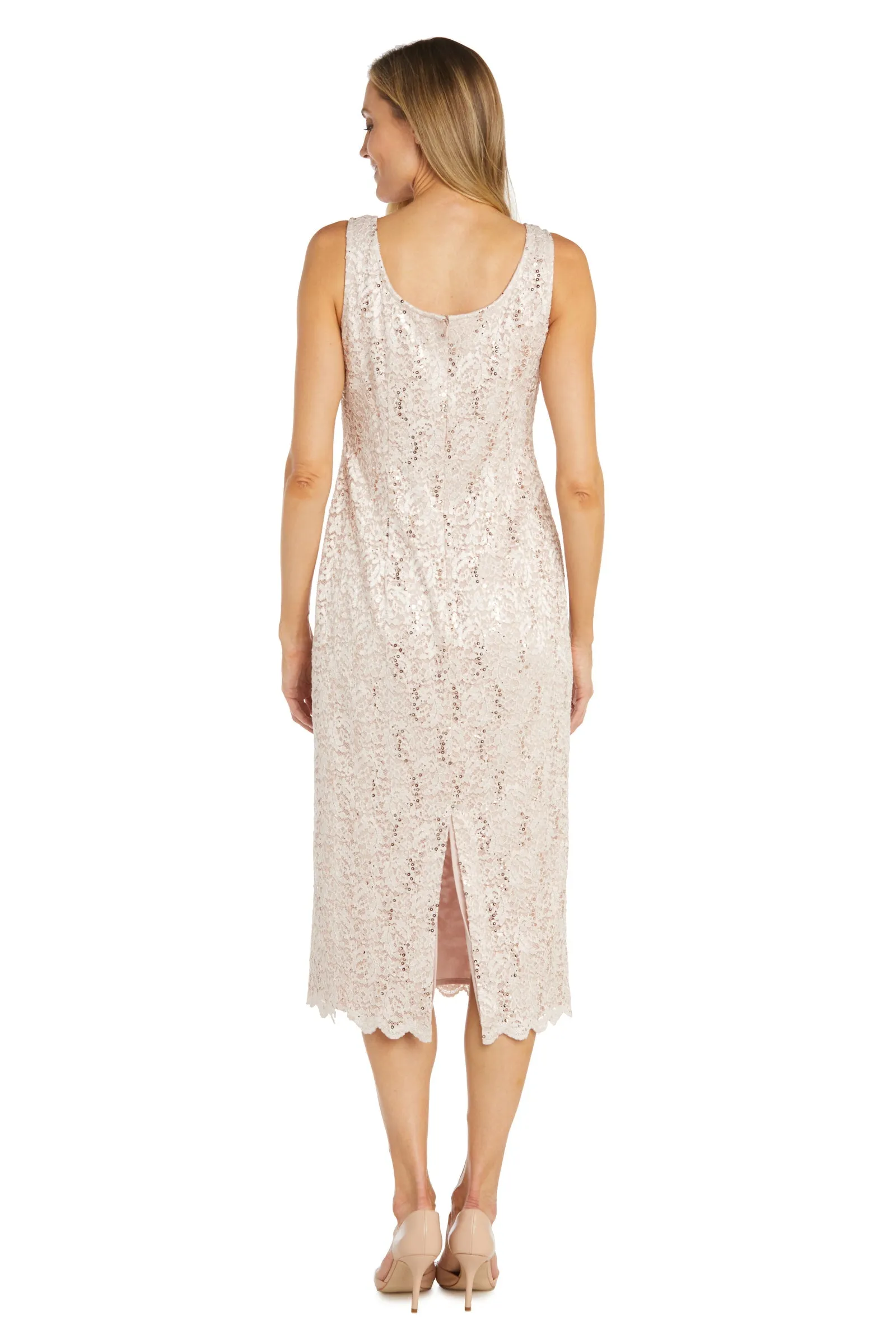 Women's Sleeveless Lace Dress and Jacket