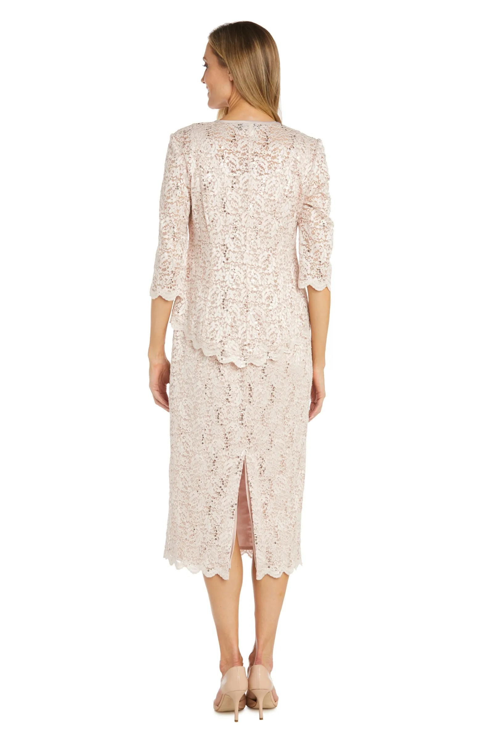 Women's Sleeveless Lace Dress and Jacket